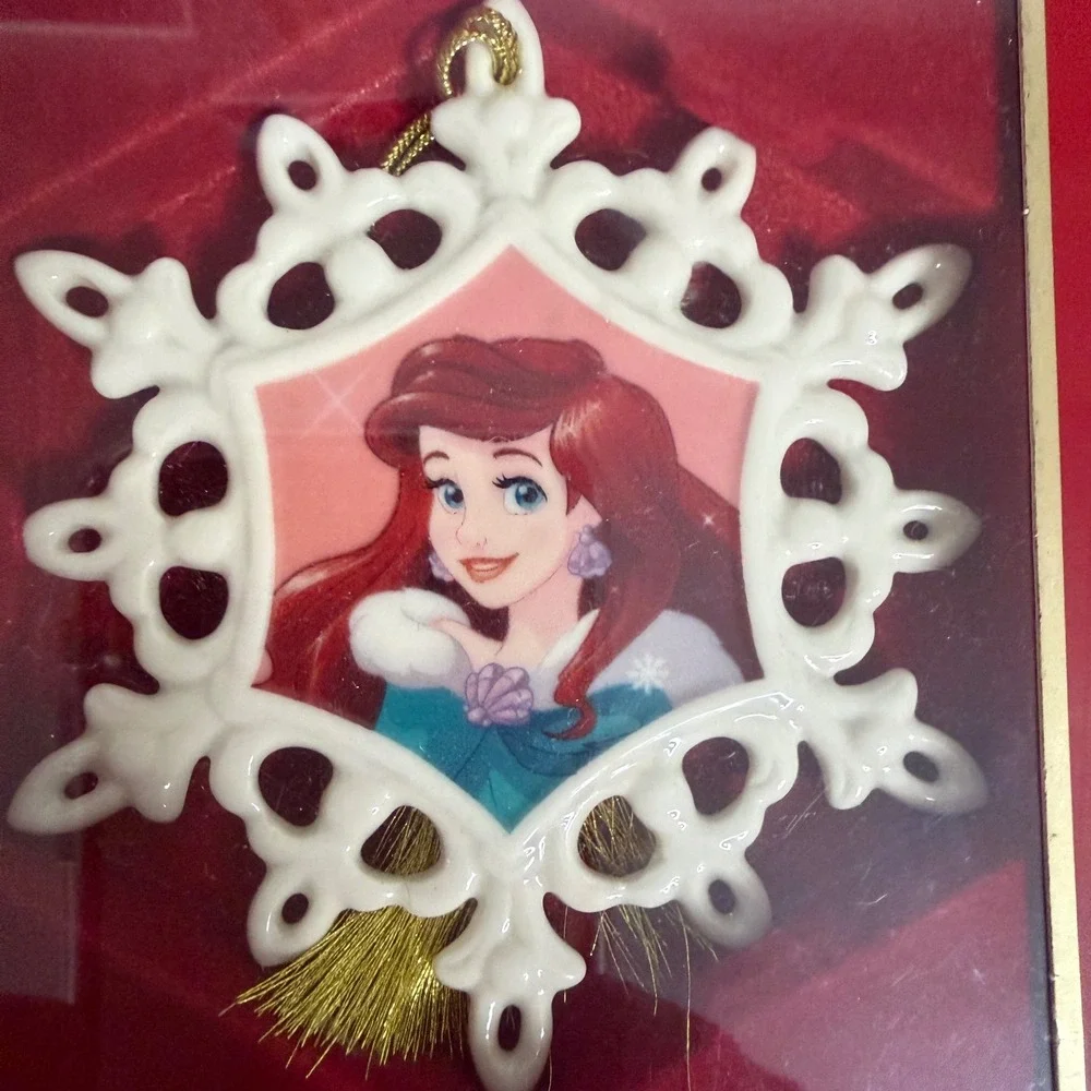 Lenox Disney Ariel Snowflake Ornament The Little Mermaid Porcelain 892772 New